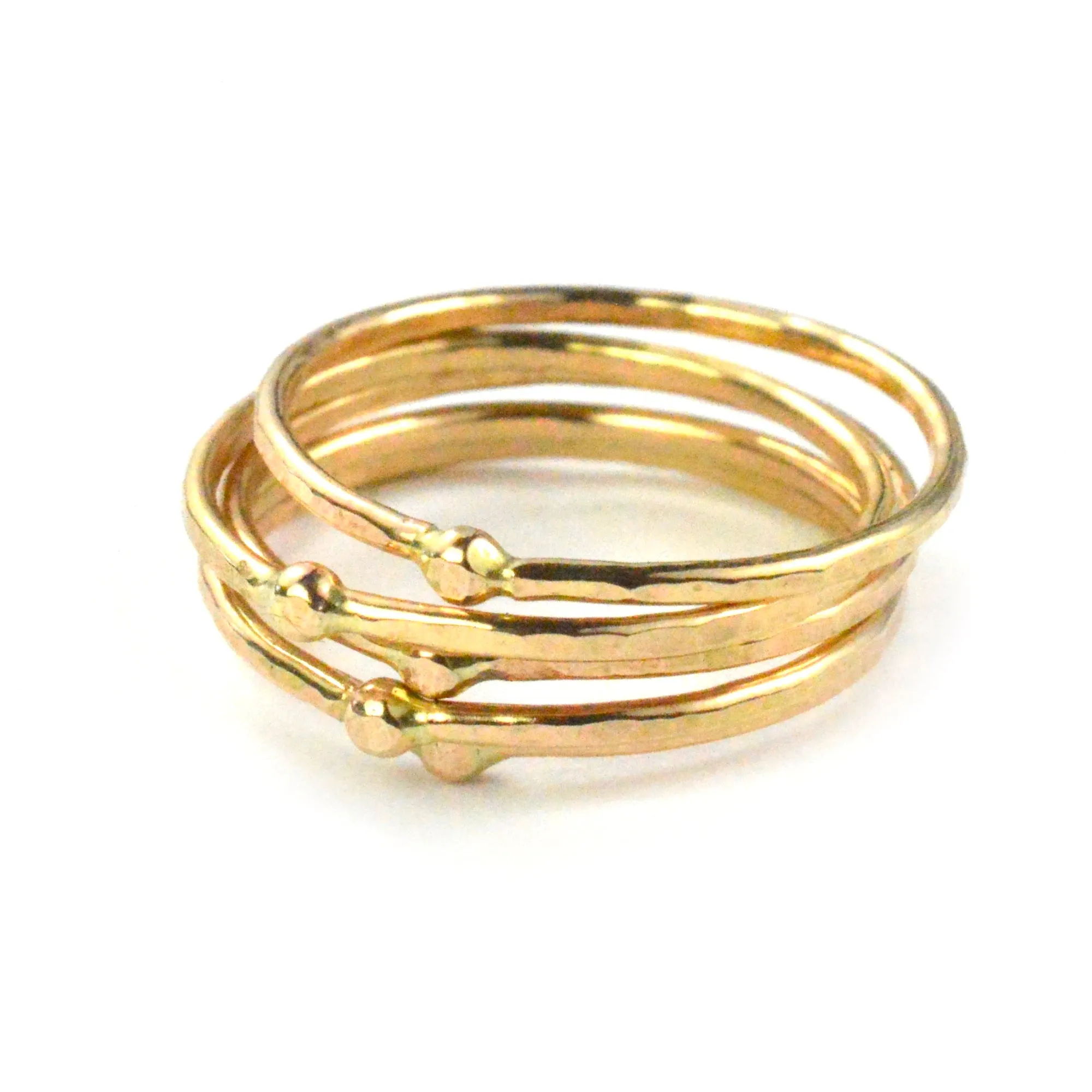 Solitaire Bead Stacking Ring