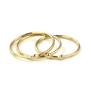 Solitaire Bead Stacking Ring
