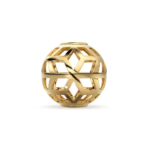 Star Cutout Designer Shape Solid Gold 14k 18k Handmade Gold Spacer Bead Jewelry Making Supply 6mm 8mm 10mm