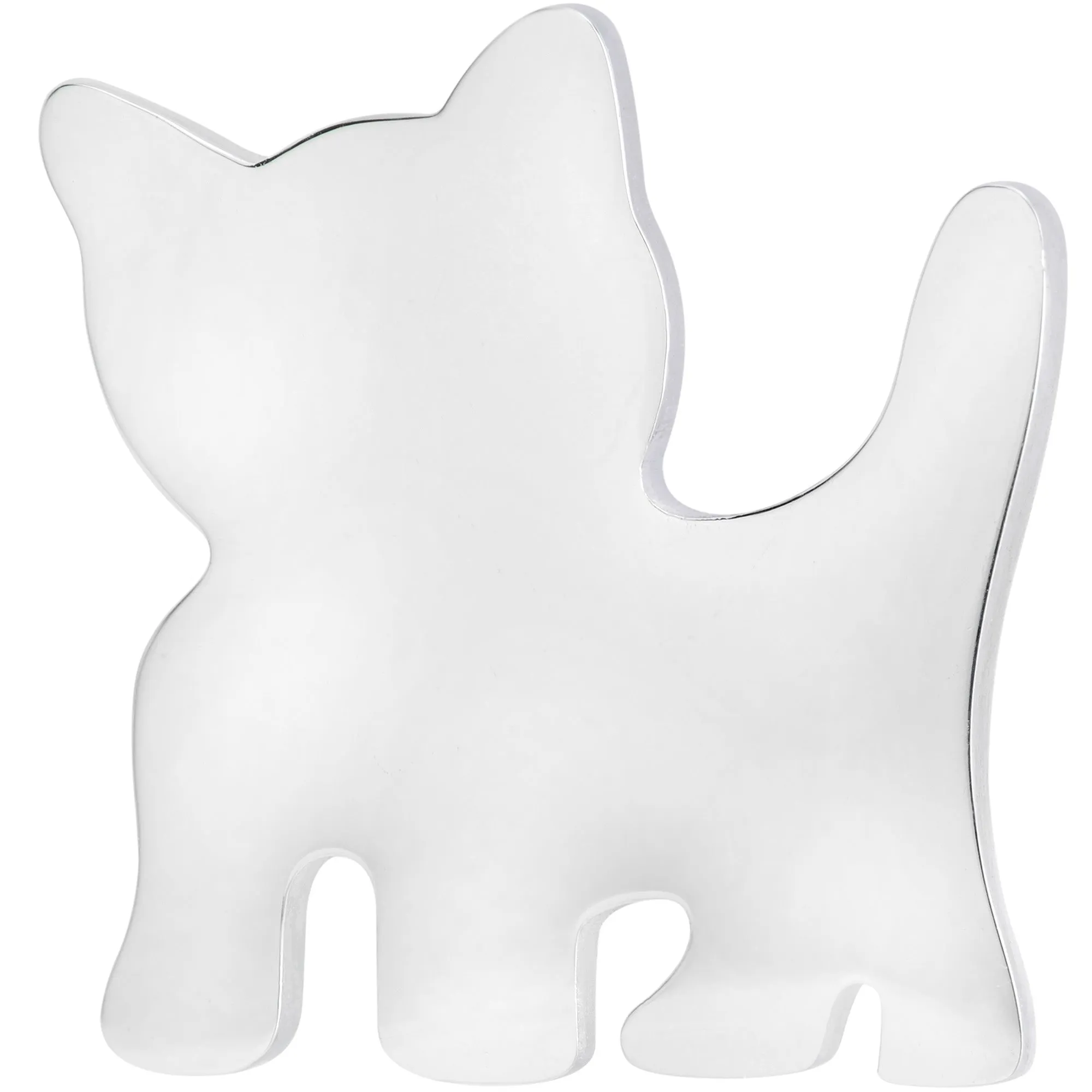 Steel Cat Lover Kitty Cat Single Flare Plug Set 14 Gauge to 0 Gauge