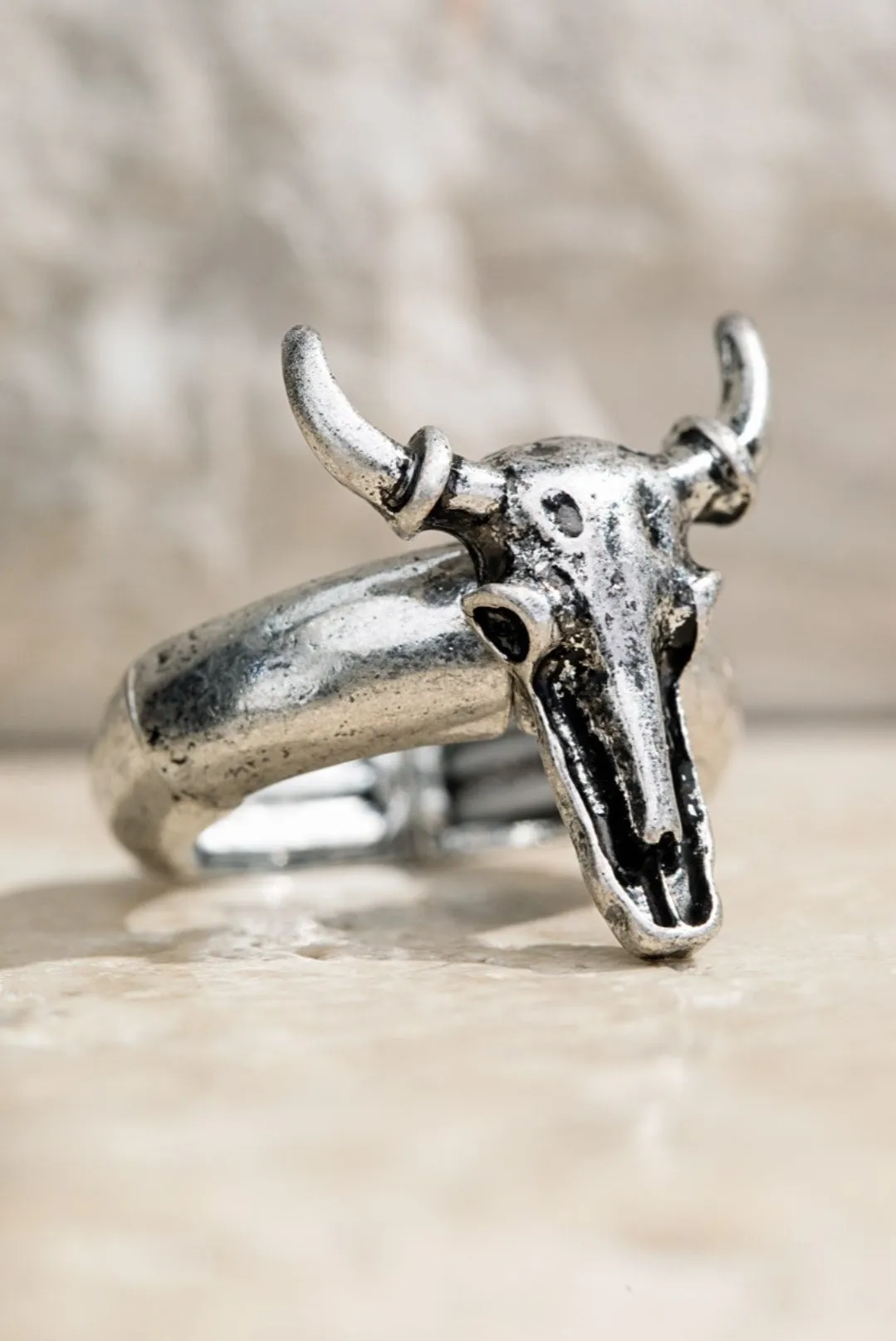 Steer Skull Stretch ring *