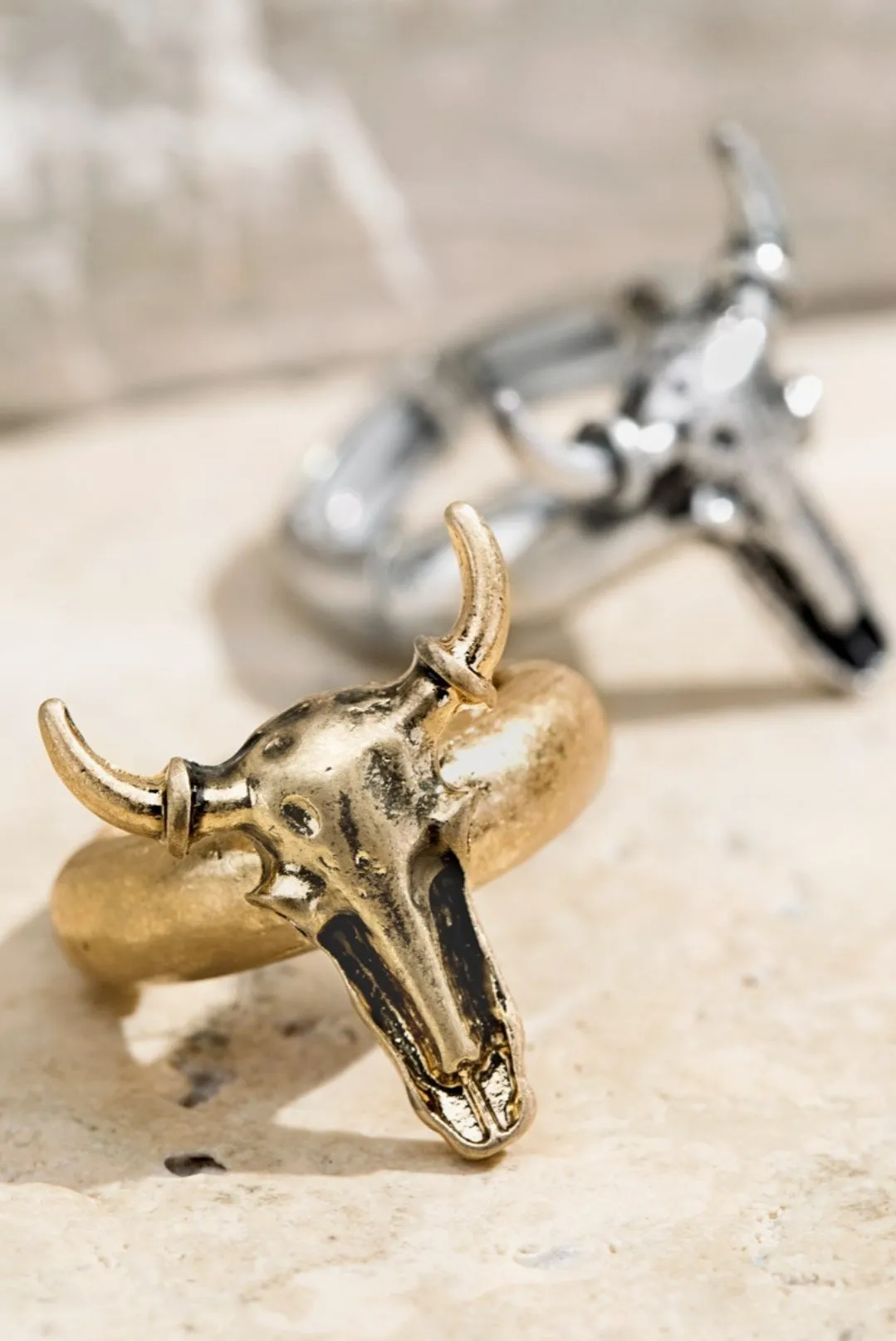 Steer Skull Stretch ring *