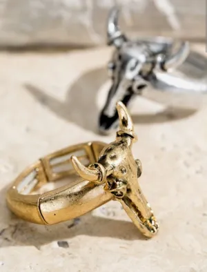 Steer Skull Stretch ring *