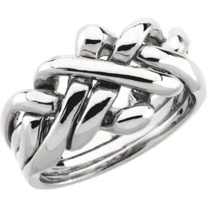 Sterling Silver 12.5 mm Puzzel Ring
