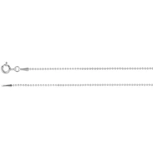 Sterling Silver 1mm Bead 18" Chain