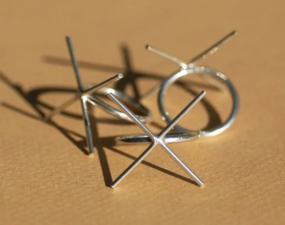 Sterling silver 4 pronged Claw Ring for setting stones, Round wire