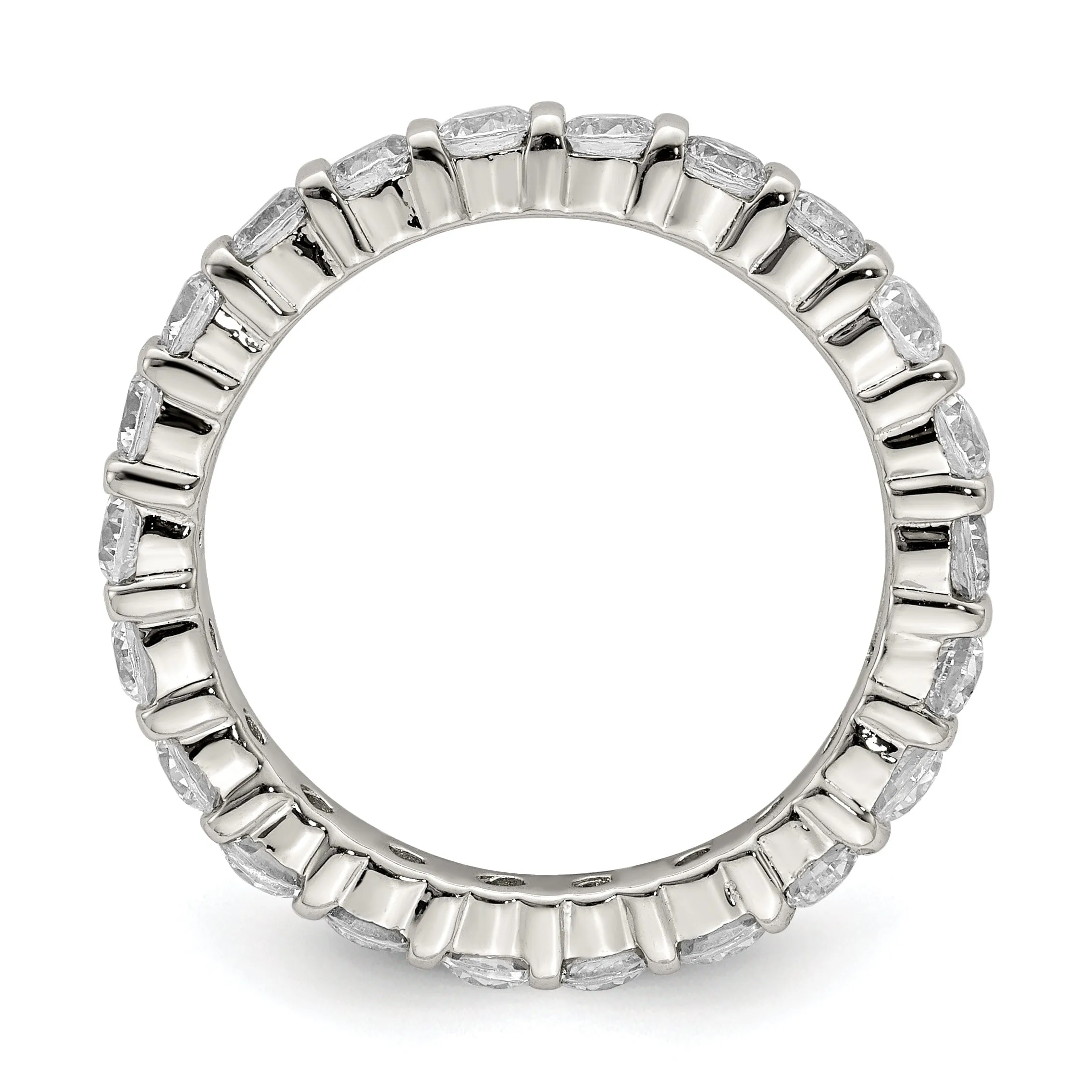 Sterling Silver Cubic Zirconia Band Rings