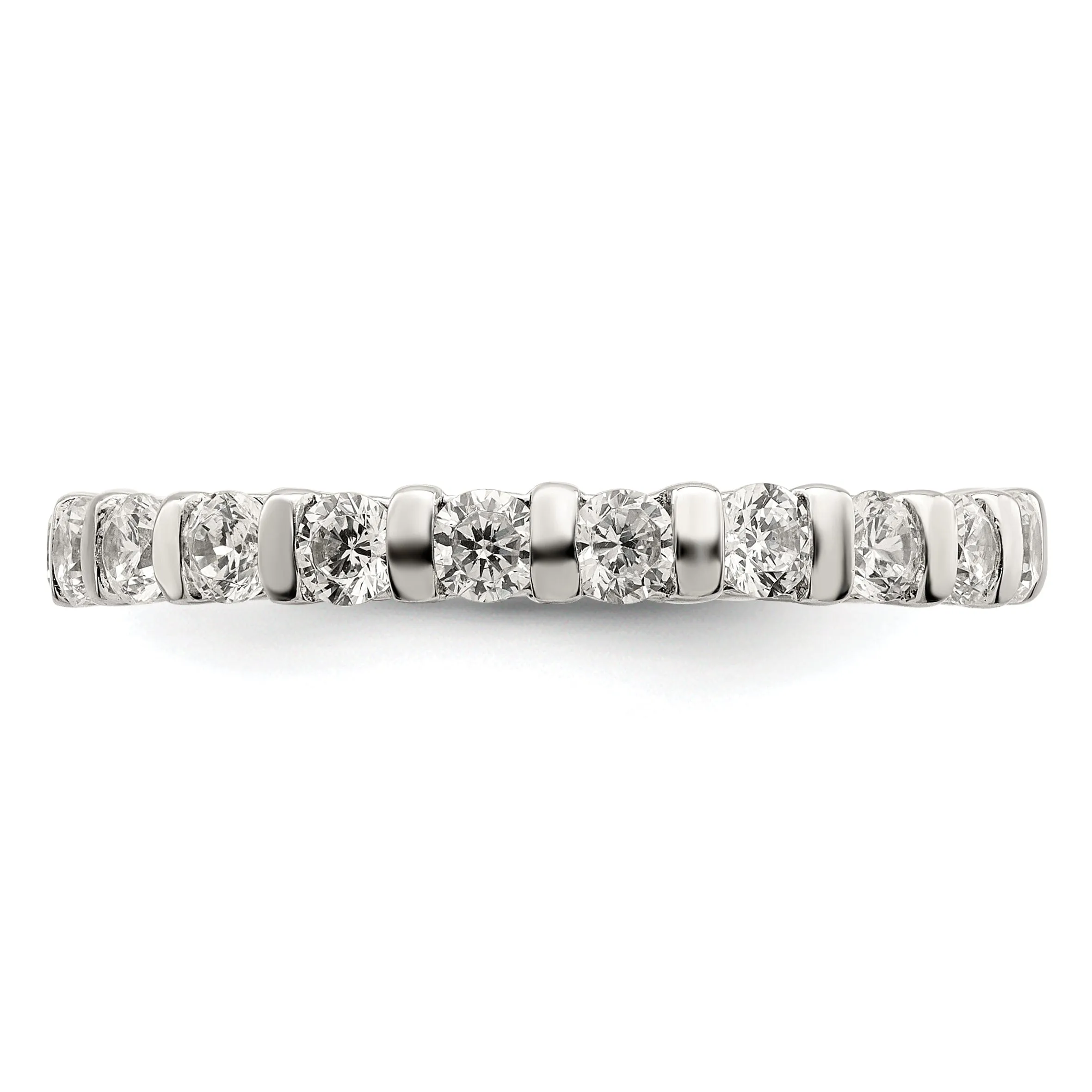 Sterling Silver Cubic Zirconia Band Rings
