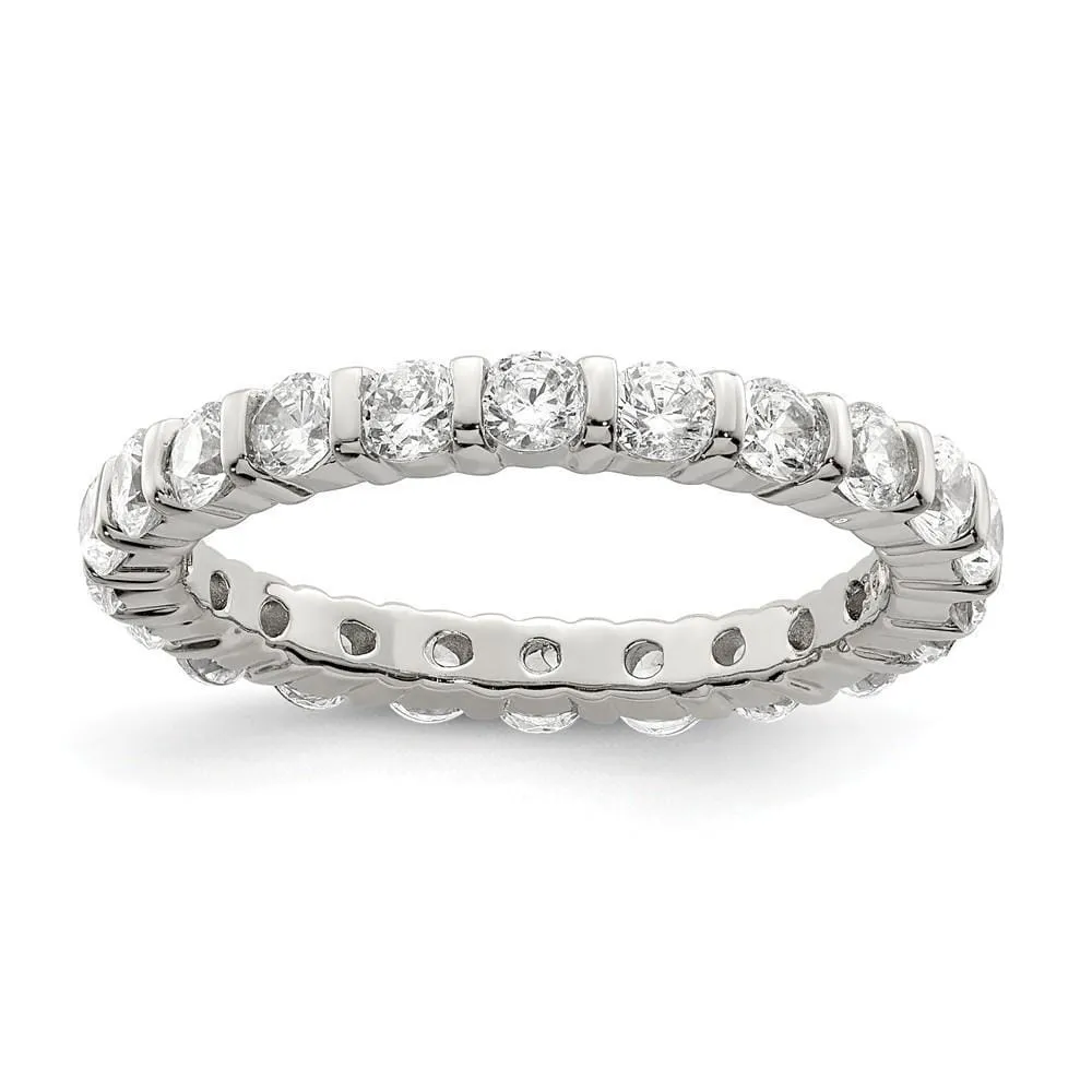 Sterling Silver Cubic Zirconia Band Rings