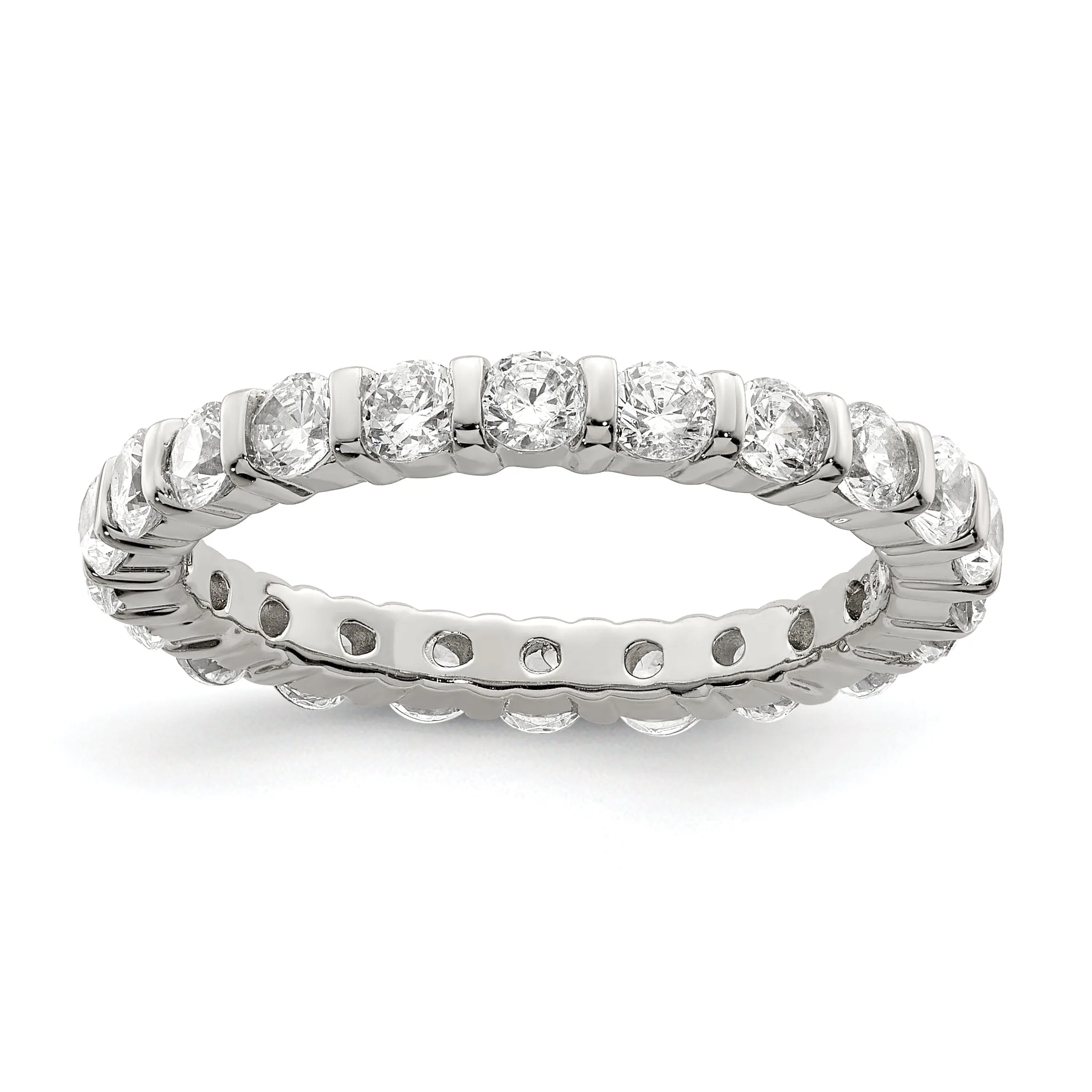Sterling Silver Cubic Zirconia Band Rings