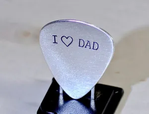 Sterling silver guitar pick for Father's Day