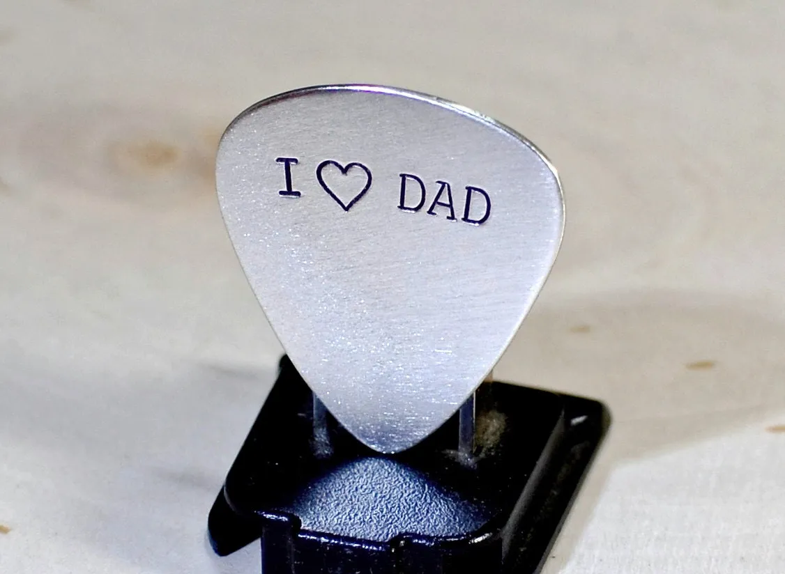 Sterling silver guitar pick for Father's Day