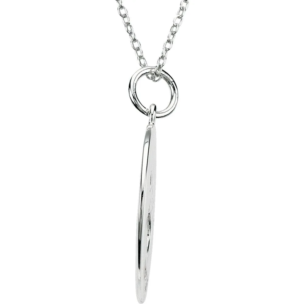 Sterling Silver Heart U Back™ Dog Lover Paw Necklace