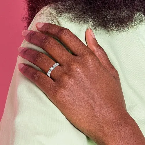 Sterling Silver Infinity Inspired ByPass Promise Ring