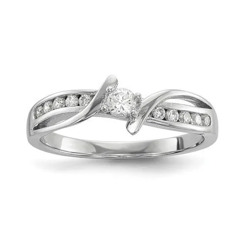 Sterling Silver Infinity Inspired ByPass Promise Ring