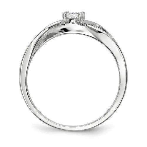 Sterling Silver Infinity Inspired ByPass Promise Ring
