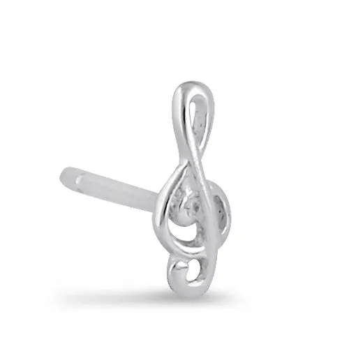 Sterling Silver Music Note Earrings