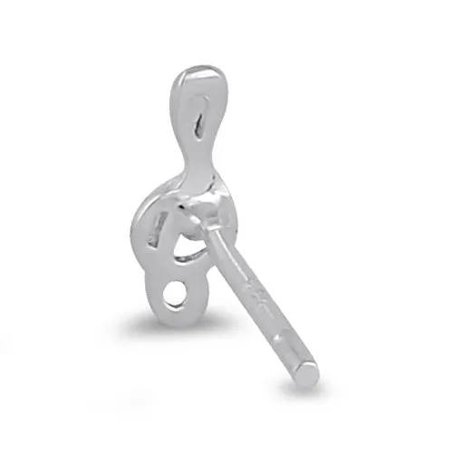 Sterling Silver Music Note Earrings