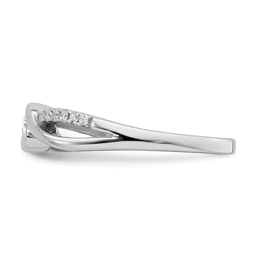 Sterling Silver Round CZ Infinity Inspired Ring