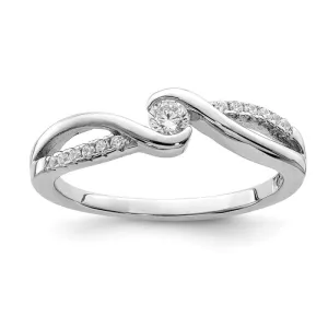 Sterling Silver Round CZ Infinity Inspired Ring