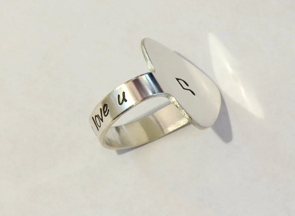 Sterling Silver Thumb Style Guitar Pick or Custom Finger Pick