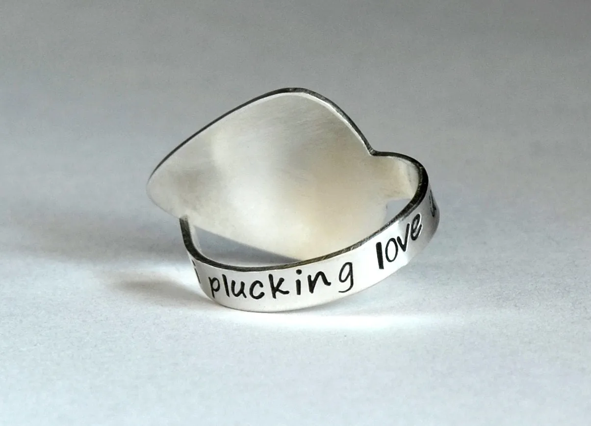 Sterling Silver Thumb Style Guitar Pick or Custom Finger Pick