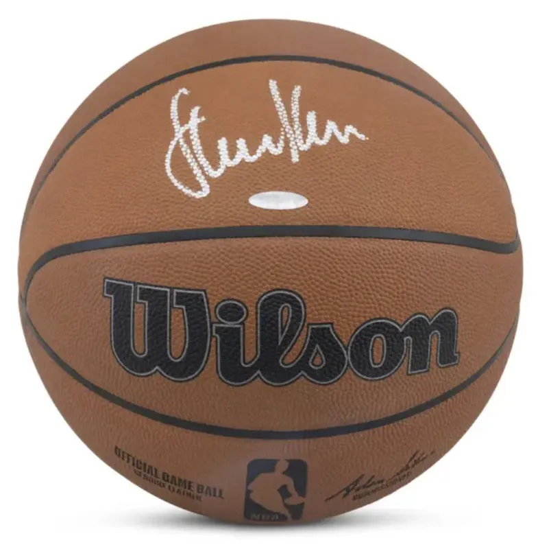 Steve Kerr Autographed Golden State Warriors Official Game Wilson Basketball UDA