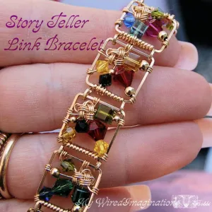 Story Teller Link Bracelet, Wire Wrap Jewelry Tutorial