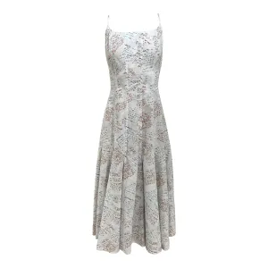 Strappy Midi Dress in Music Note Cotton