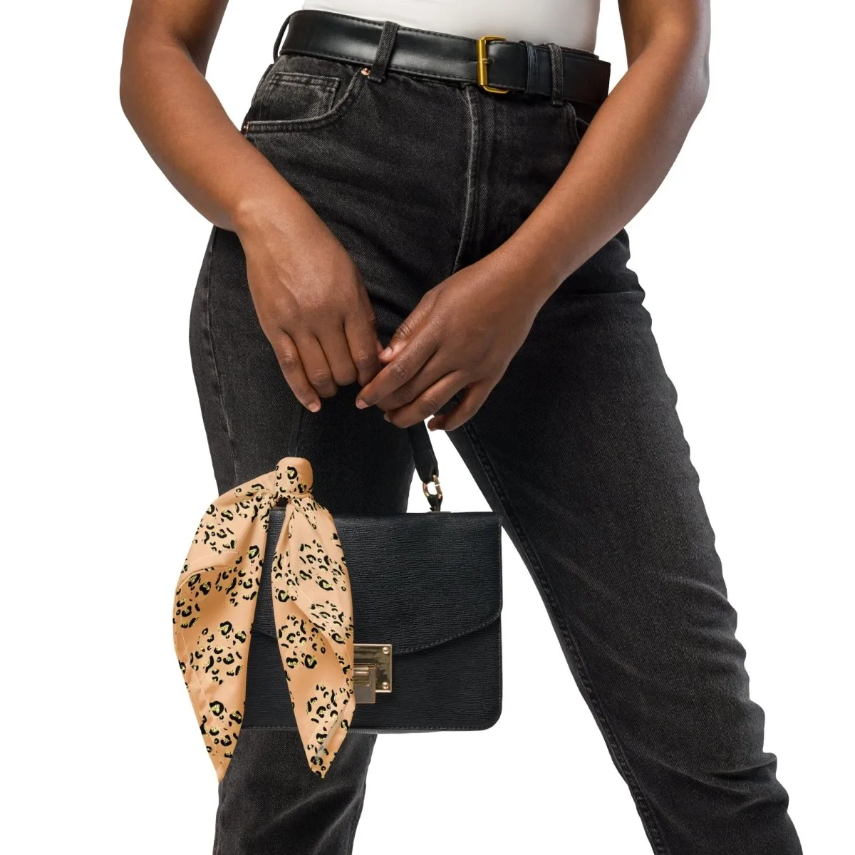 Tan Leopard Print Dog Paw Bandana