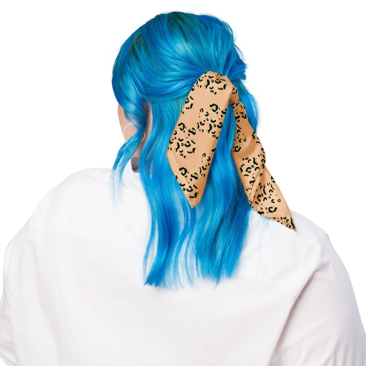 Tan Leopard Print Dog Paw Bandana