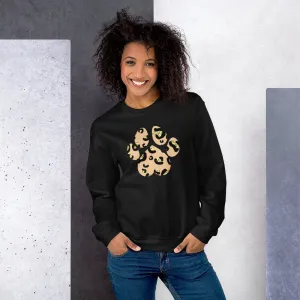 Tan Leopard Print Dog Paw Sweatshirt
