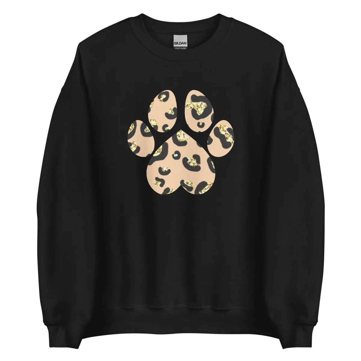 Tan Leopard Print Dog Paw Sweatshirt