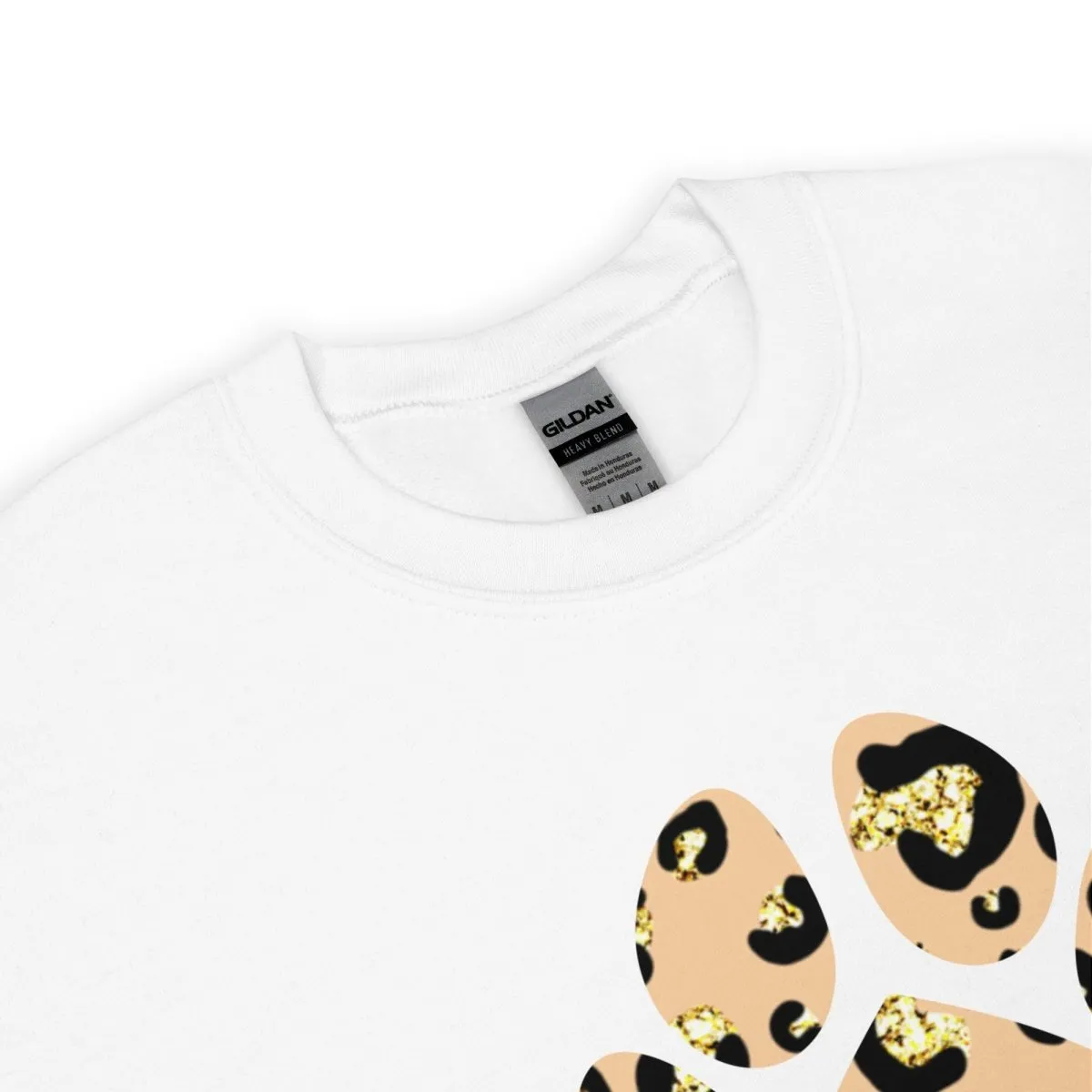 Tan Leopard Print Dog Paw Sweatshirt