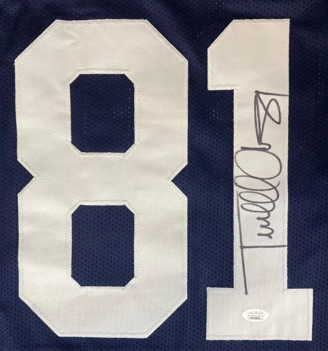 Terrell Owens Dallas Signed Blue Stat Football Jersey JSA ITP