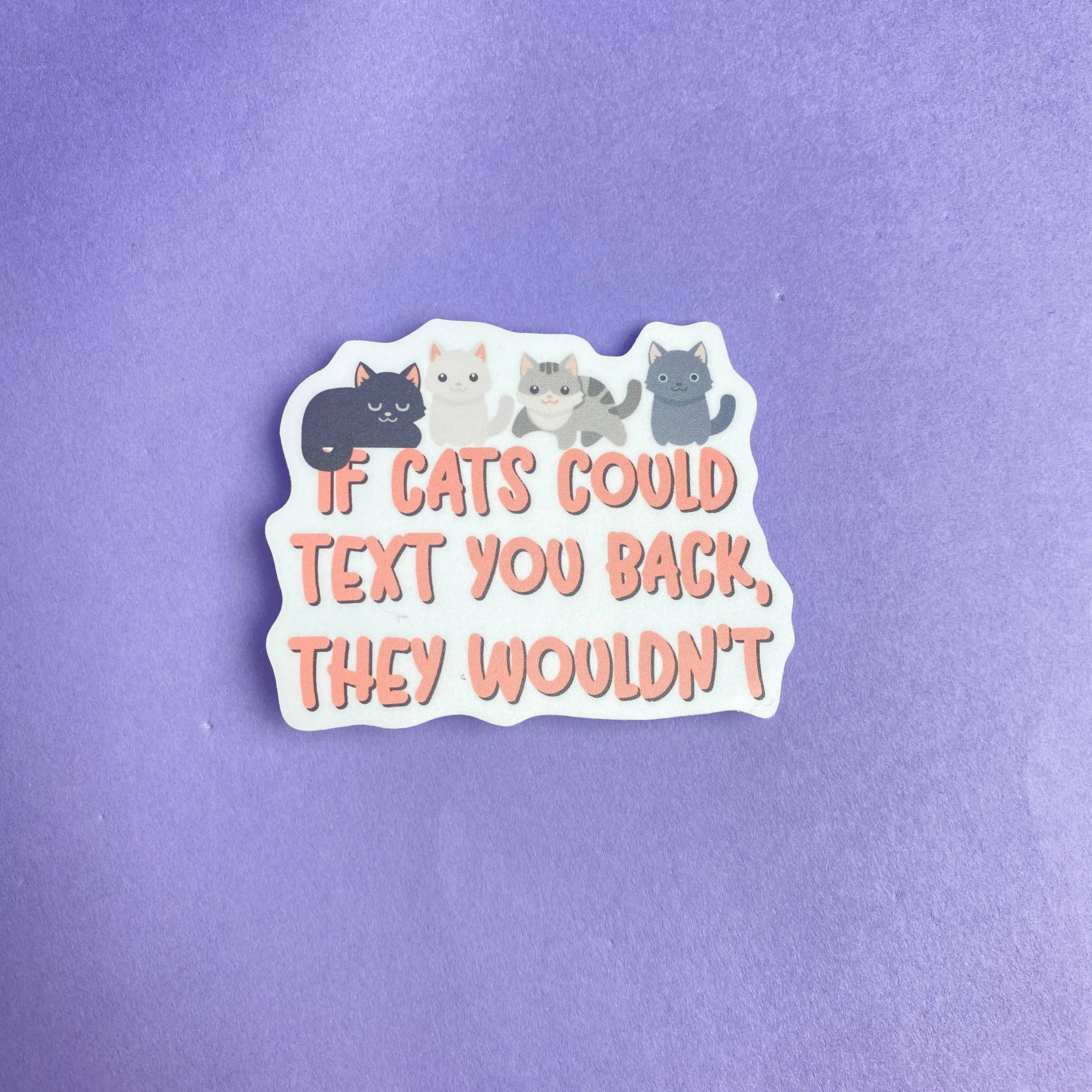 The Dapper Paw - If Cats Could Text Die Cut Sticker
