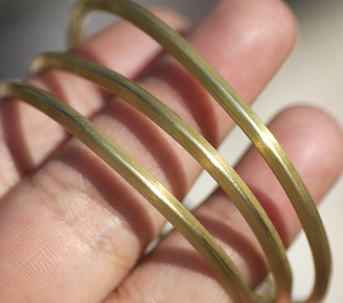 Thick blank bangle wire 3mm Triangle shaped Heavy gauge jewelry wire