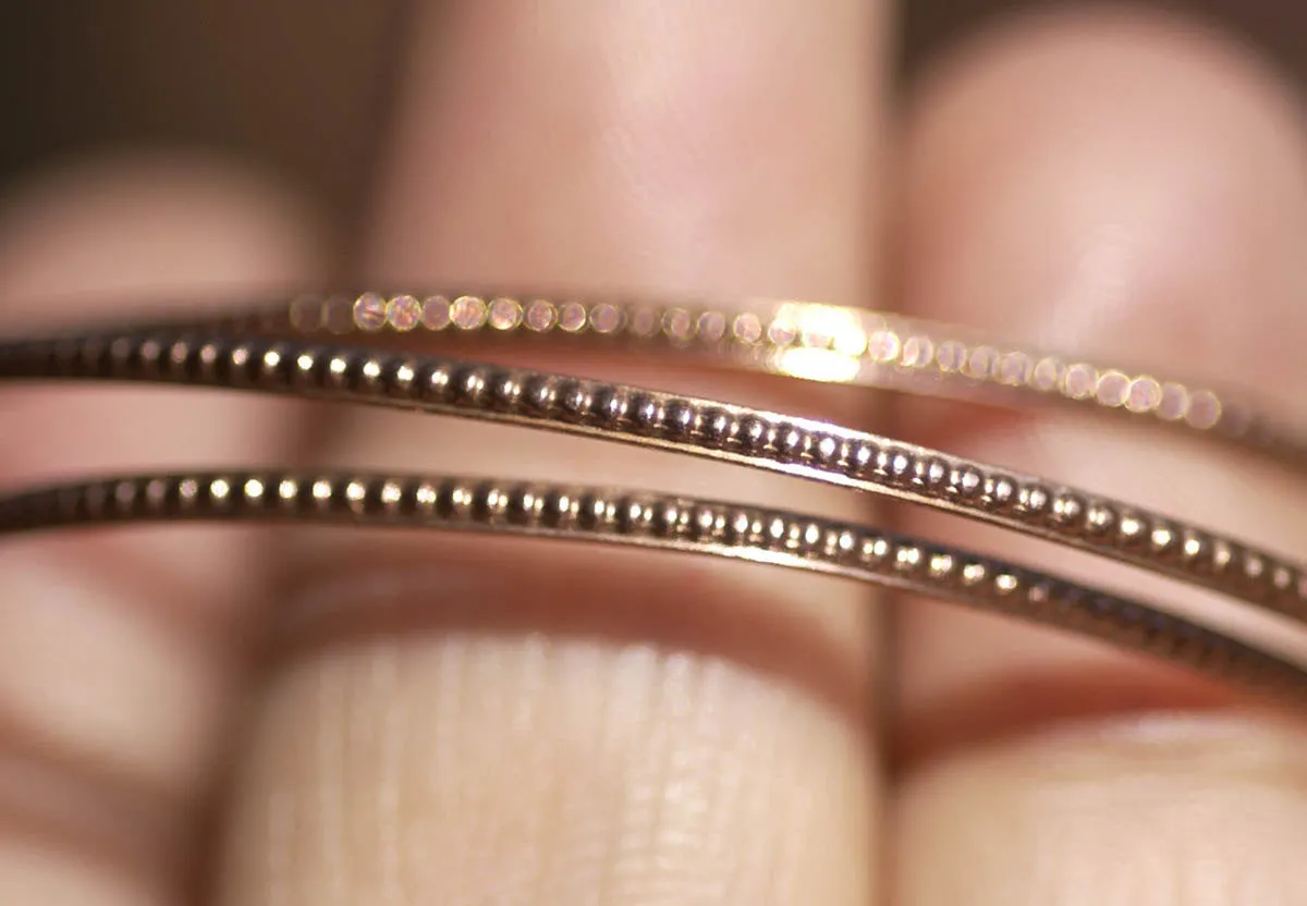 Tiny Dots 1.5mm Patterned gallery wire - Ring wire findings