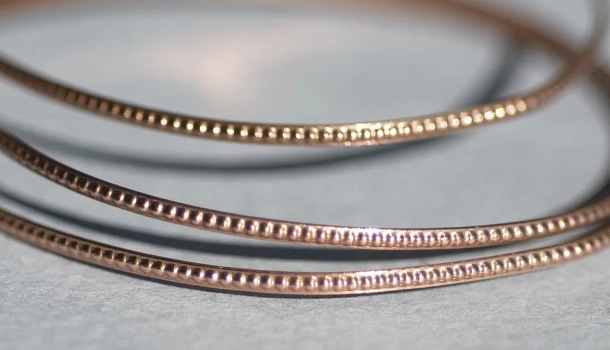 Tiny Dots 1.5mm Patterned gallery wire - Ring wire findings