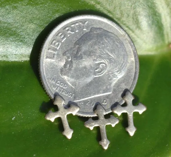 Tiny metal Cross Blanks, Smaller size