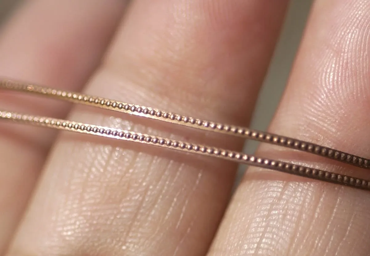 Tiny mini Dots Patterned wire 0.9mm delicate dainty minimalist wire, decorative wire