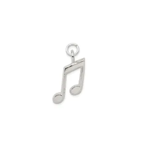 Tiny Music Note Pendant 3 (Silver)