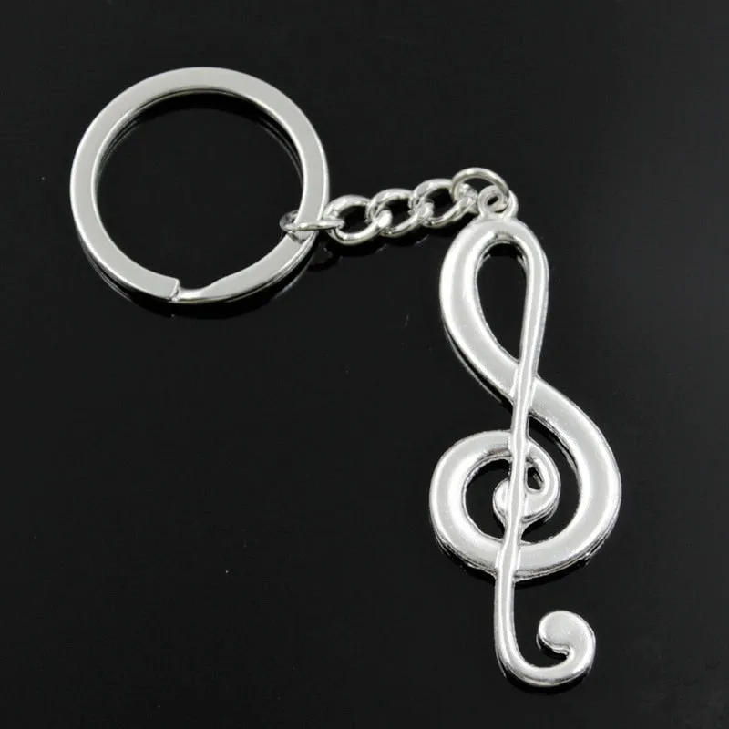 Treble Clef Music Keychain