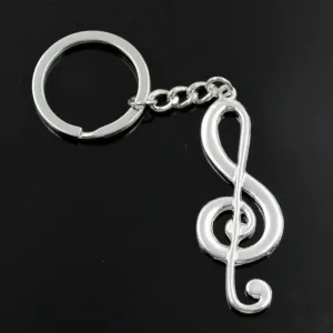 Treble Clef Music Keychain