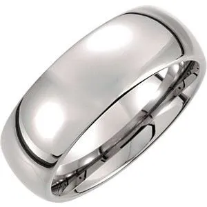 Tungsten 8 mm Domed Band Size 13.5