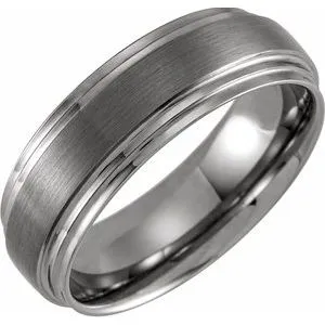 Tungsten 8 mm  Double Edge Band Size 7.5