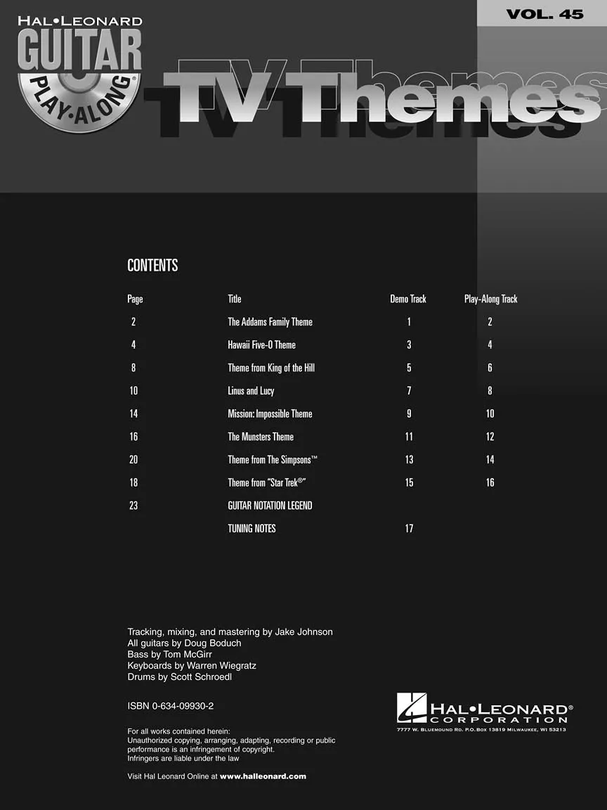 TV Themes Guitar Play-Along