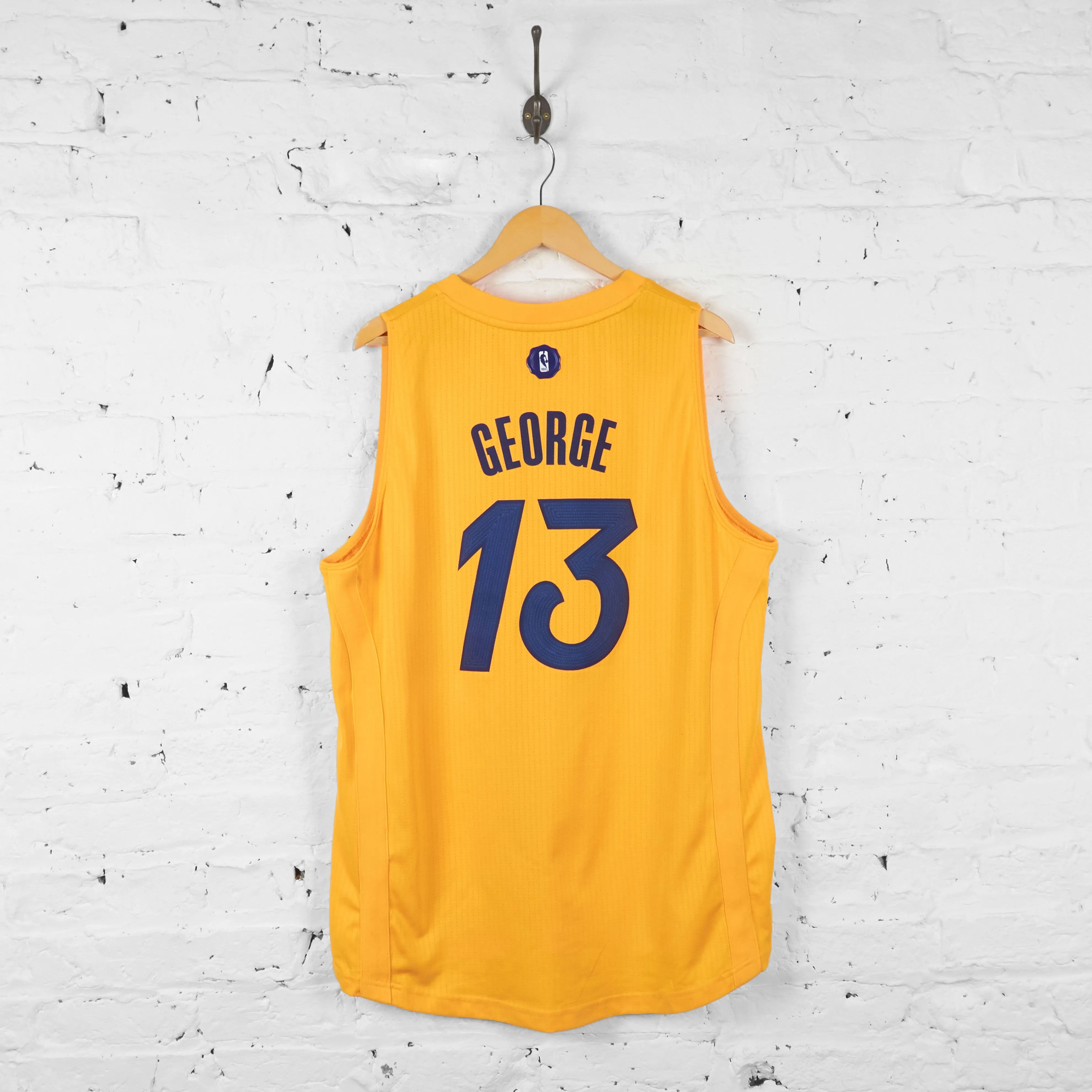 Vintage Adidas Indiana Pacers NBA Jersey - Yellow - XL
