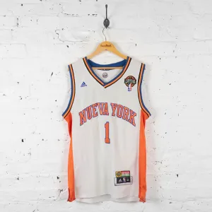 Vintage Adidas New York Knicks Stoudemire NBA Jersey - White - M