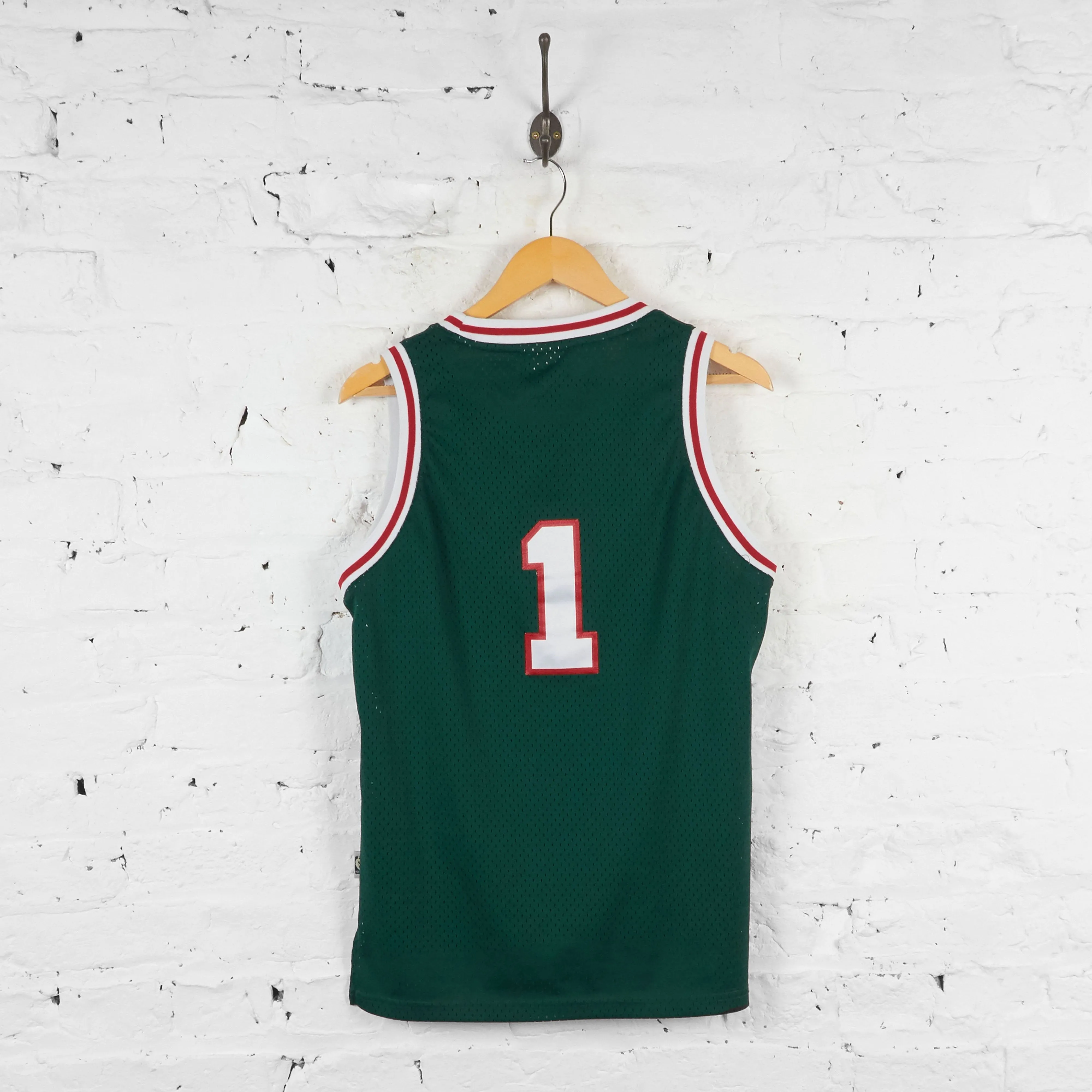 Vintage Adidas Youth NBA Milwaukee Bucks Jersey - Green - Youth L